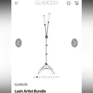 Glamcor Esthetics light and dual sided fan.